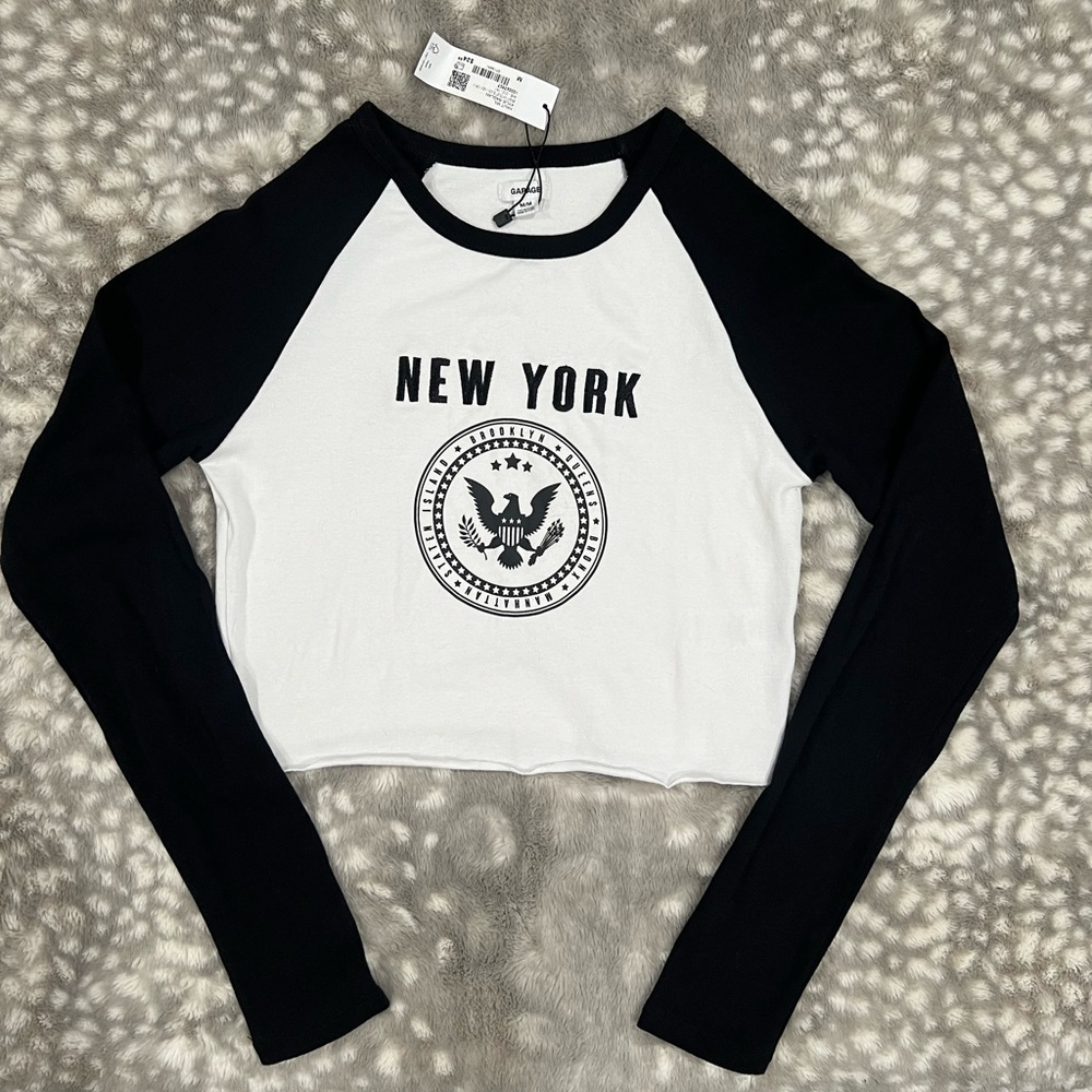 Garage long sleeve baseball tee New York